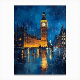 Fantasy Rainy Night In London 19 Canvas Print