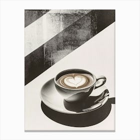 Coffee And Heart Canvas Print