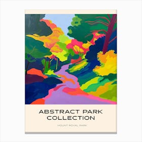 Abstract Park Collection Poster Mount Royal Park Montreal Canada 1 Canvas Print