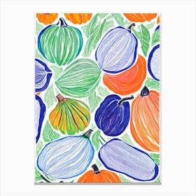 Kabocha Squash Marker vegetable Canvas Print
