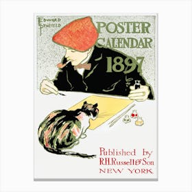 Poster Calendar (1897), Edward Penfield Canvas Print