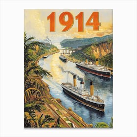 Aihrgdesign A Vintage Poster Celebrating The Opening Of The P 531fd614 6a03 40bf A8df 33fc2df19796 3 Stampe su tela