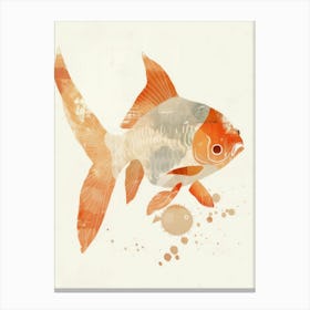 Charming Nursery Kids Animals Goldfish 2 Canvas Print