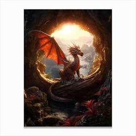 Dragon Lair Realistic 4 Canvas Print