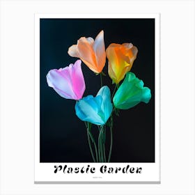 Bright Inflatable Flowers Poster Sweet Pea 3 Canvas Print