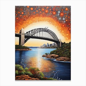 Default Australian Aboriginal Dot Art Style Painting Of The Sy 0 (2) Canvas Print