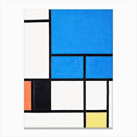 Composition With Large Blue Plane, Cubism Art, Piet Mondrian Canvas Print