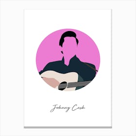 Johnny Cash Guitarist Minimalist Canvas Print