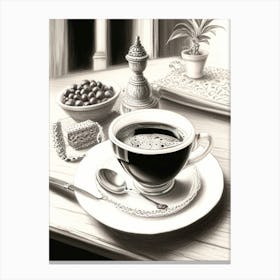 Coffee On The Table Canvas Print