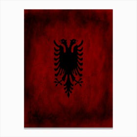 Albania Flag Texture Canvas Print