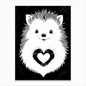 I love Hedgehogs A Hedgehog With A Heart Canvas Print