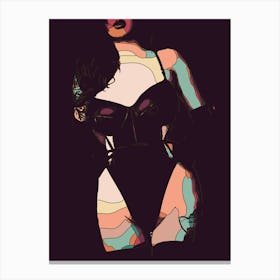 Abstract Geometric Sexy Woman 51 Canvas Print