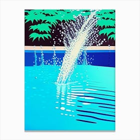 Water Splatter Water Waterscape Colourful Pop Art 1 Canvas Print