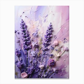 Lavender Flowers Painting Canvas Print