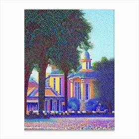 Fullerton, City Us  Pointillism Canvas Print