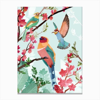 Birds Of Summer Canvas Print