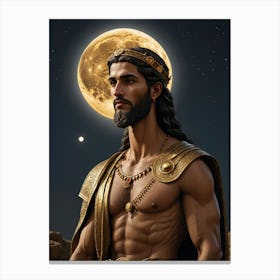 Babylonian God of the moon Canvas Print