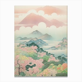 Mount Mitoku In Tottori, Japanese Landscape 2 Canvas Print