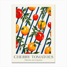 Marche Aux Legumes Cherry Tomatoes Summer Illustration 3 Canvas Print