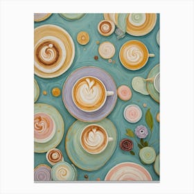 Coffee Latte Abstract Canvas Print