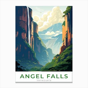 Venezuela Angel Falls Travel 3 Canvas Print