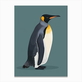 Emperor Penguin Grytviken Minimalist Illustration 2 Canvas Print