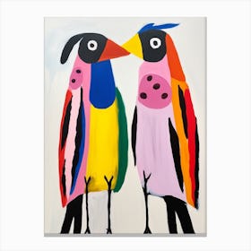 Colourful Kids Animal Art Crow 2 Canvas Print