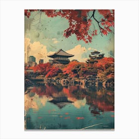 Ueno Park In Tokyo Mid Century Modern 1 Canvas Print