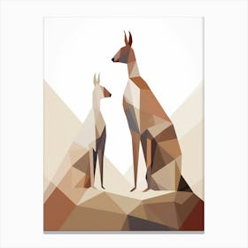 Dog Minimalist Abstract 4 Canvas Print