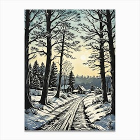 Winter Road 2 Canvas Print