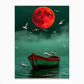 Red Moon In The Sky Canvas Print