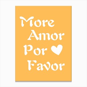 Maximalist Poster - More Amor Por Favor wall art Sunshine - Modern Eclectic Wall Art Yellow instant download - Love Quote - Printable Art Canvas Print