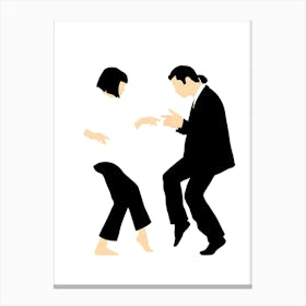 Man And Woman Dancing Canvas Print