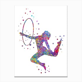 Aerial Hoop Lyra Watercolor Canvas Print