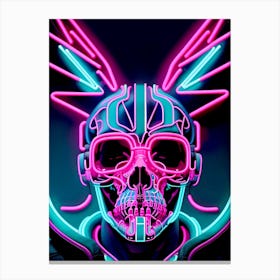 Neon Skull 12 Canvas Print