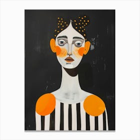 'Black And Orange' 3 Canvas Print