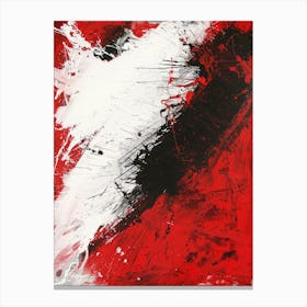 Abstract Red And White Painting 1 Canvas Print