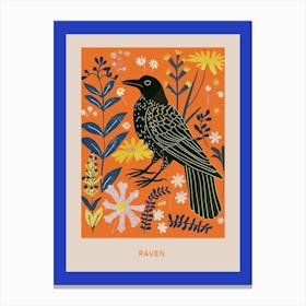 Spring Birds Poster Raven 4 Canvas Print