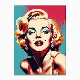 Marilyn Monroe Portrait Pop Art (14) Canvas Print