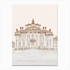 Hofburg Palace Vienna Boho Landmark Illustration Canvas Print