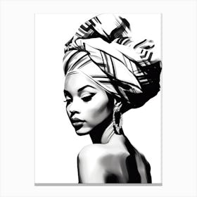 Black Woman In A Turban Canvas Print