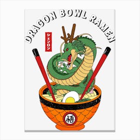 Dragon Bowl Color Canvas Print