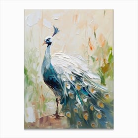 Bird Painting Peacock 4 Canvas Print