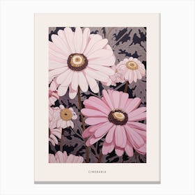 Flower Illustration Cineraria 4 Poster Canvas Print