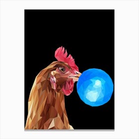Rooster Blowing Bubbles Canvas Print