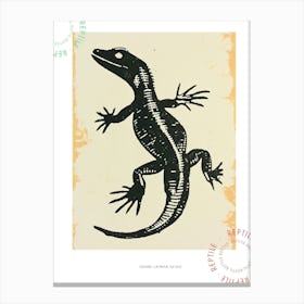 Grand Cayman Gecko Bold Block 2 Poster Canvas Print