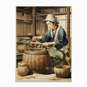 Basketry Work By The Craftsman Ichida Shshichir Of Nan 1 Canvas Print