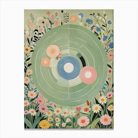 Circle Of Flowers Canvas Print