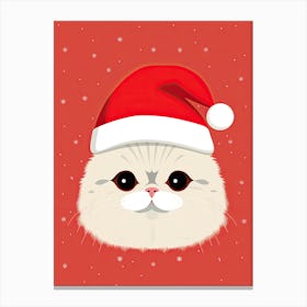 Cute Santa Cat 1 Canvas Print