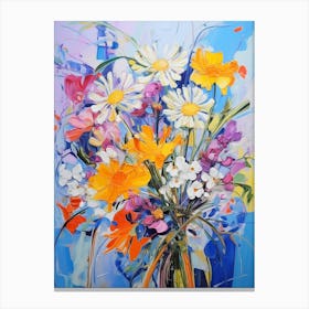 Abstract Flower Painting Cineraria 2 Canvas Print